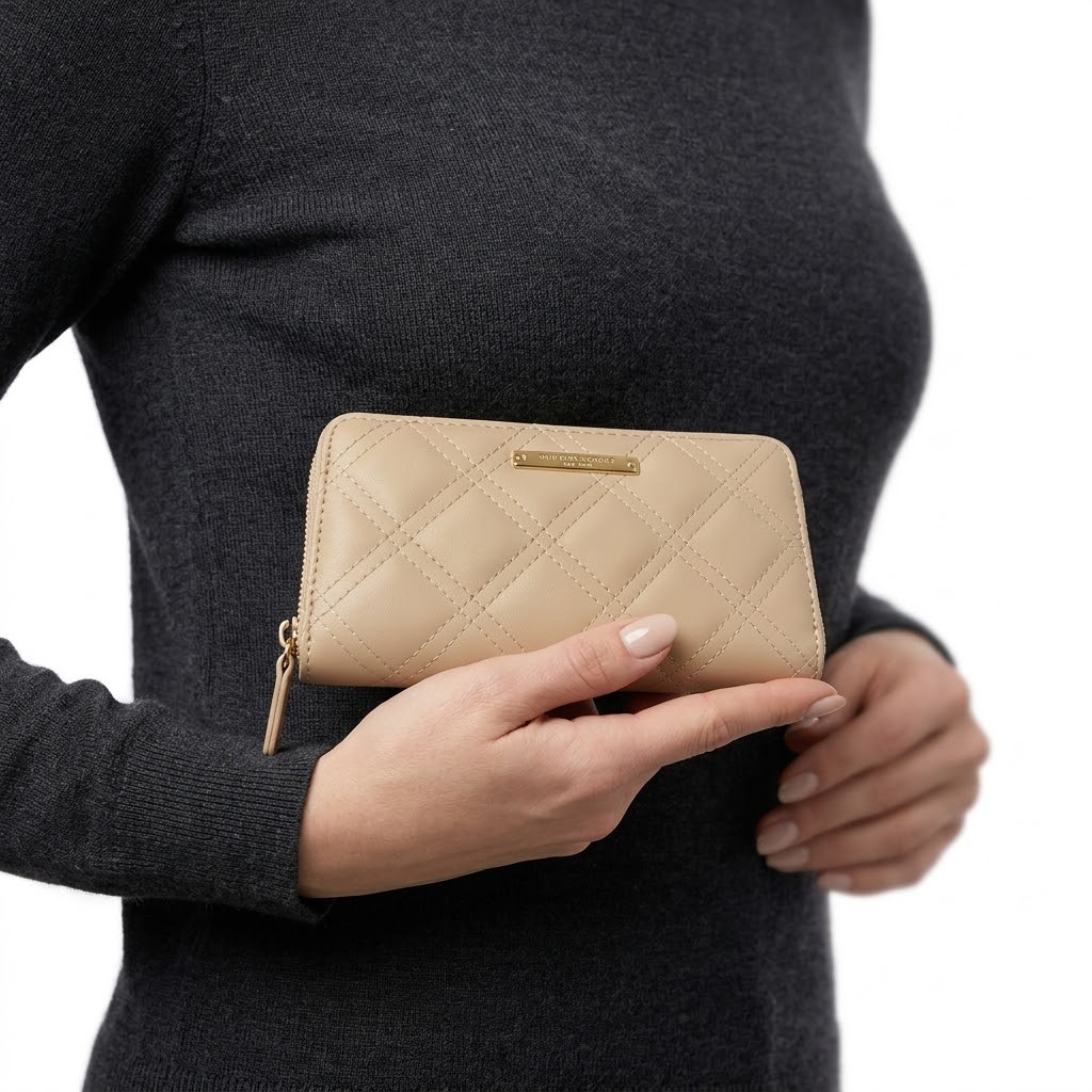 Cartera clásica beige