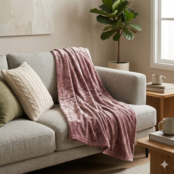 Pink or Blue Fleece Blankets 125x150 | Softness and Warmth for Small Beds
