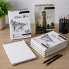 Cuaderno de Bocetos A5 con Espiral – 100 Páginas de Papel 140 g/m² Blanco y Negro