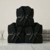 Black Plush Bathrobe | Soft and Comfortable