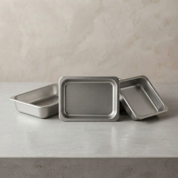 Bandeja para Horno de Acero Inoxidable Plateada – Tamaño Estándar para Cocinar y Hornear
