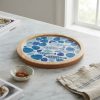 BDP-001_3.jpg Oval Ceramic Serving Tray with Blue Marine Pattern – White Decorative Platter