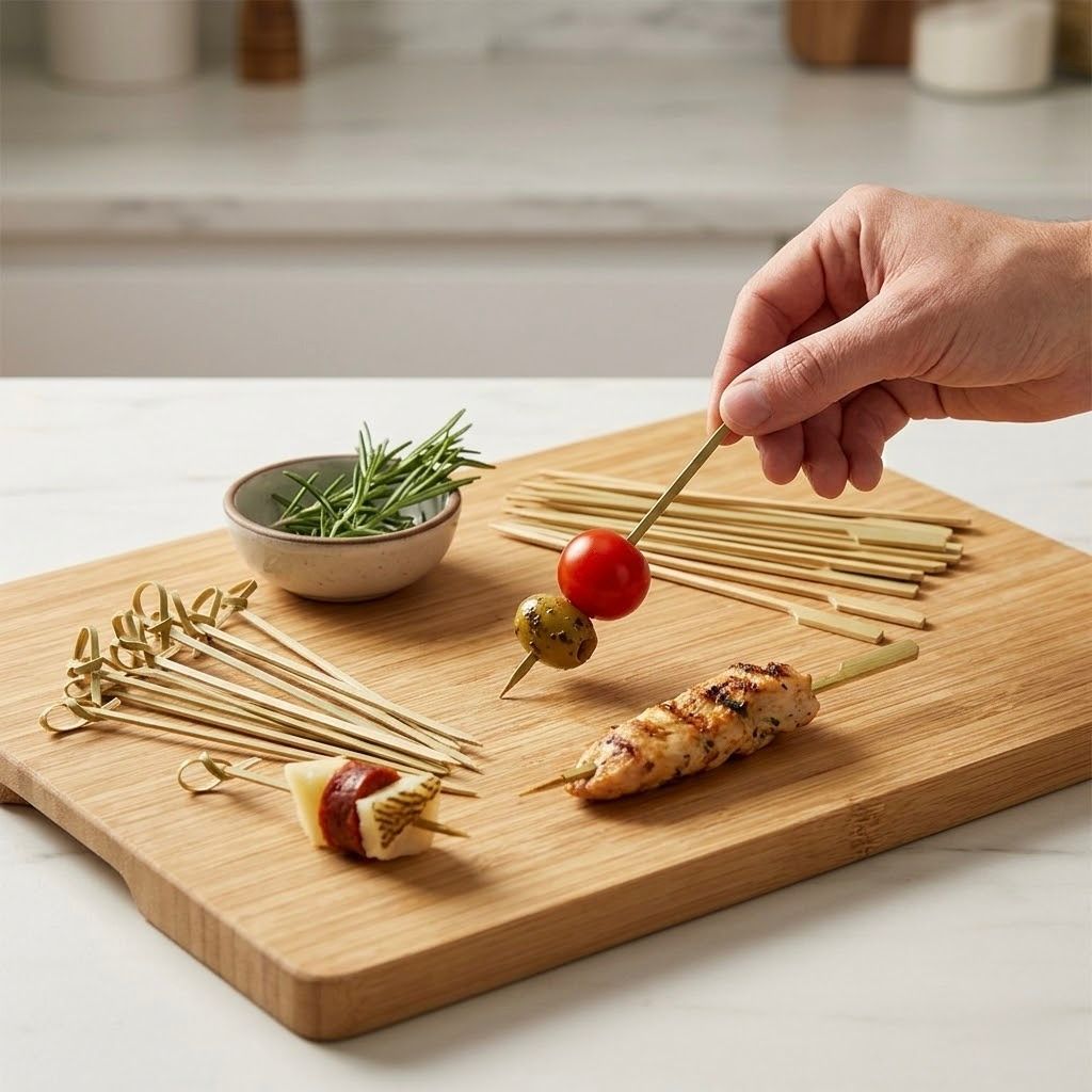 Brochetas de Bambú Natural | Resistentes y Versátiles