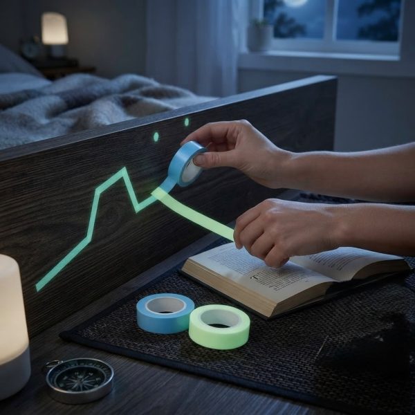 Pack de 2 Cintas Adhesivas Fluorescentes – Cinta de Colores para Manualidades, Oficina y Organización