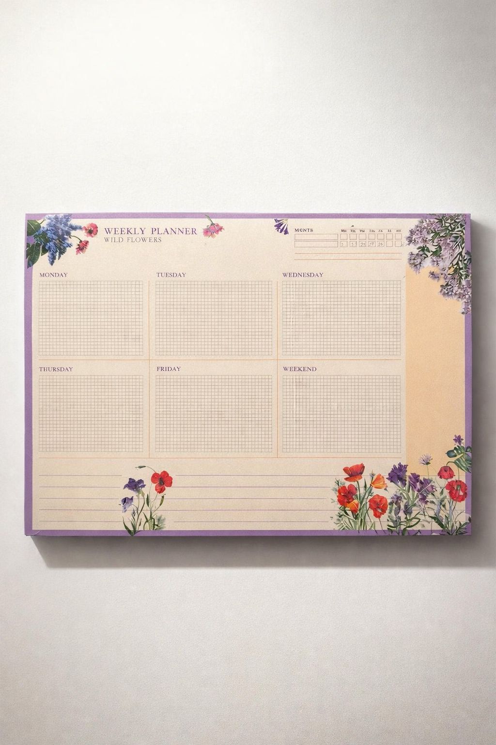 Calendario semanal organización A4