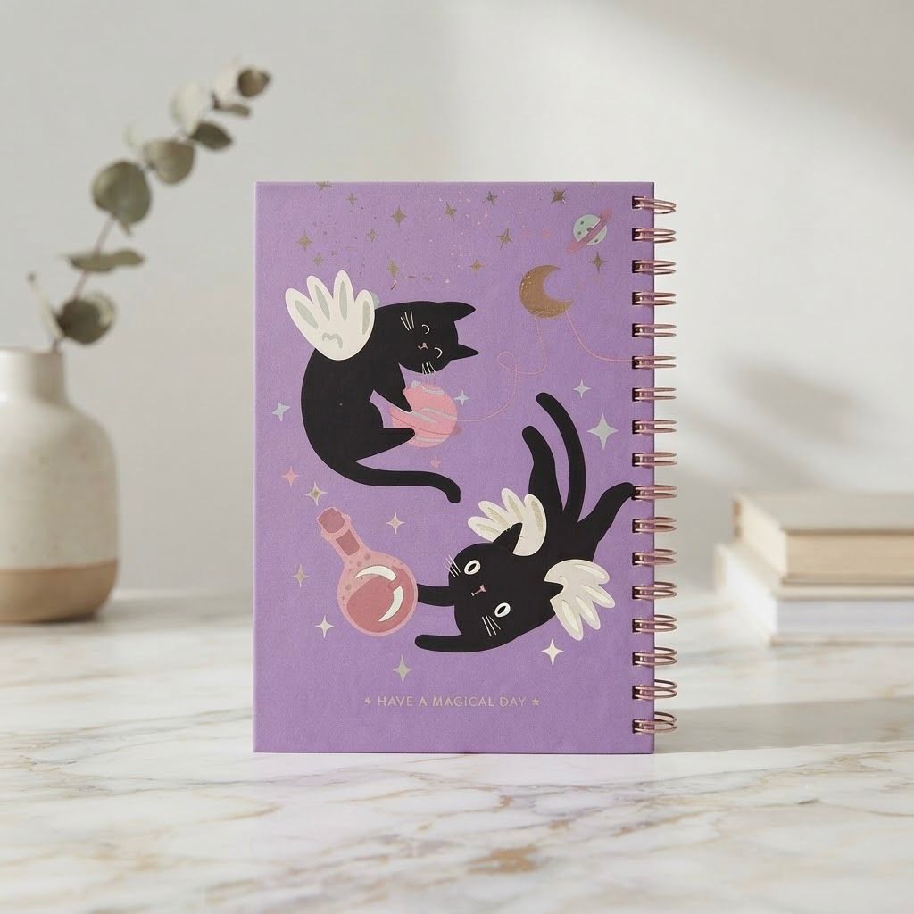 A5 Spiral Notebook with Lined Pages – JOHSHEN Hardcover Notebook for School & Office
