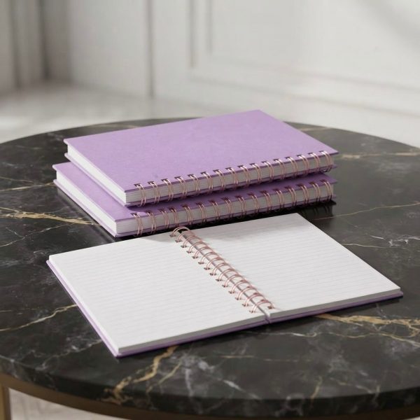 CARHJ-001_3.jpg Cuaderno A5 Anillado con Hojas a Rayas – Portada Rígida JOHSHEN para Apuntes y Oficina