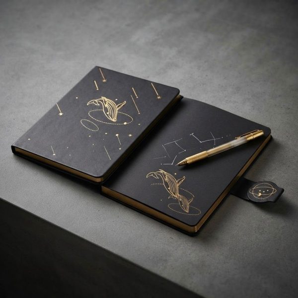 CHNPB-001_2.jpg A5 Black Paper Sketchbook – Drawing Notebook for Ink, Pencil, Charcoal and Pastels