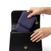 Cartera Monedero Compacta Azul con Cremallera
