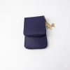 Cartera Monedero Compacta Azul con Cremallera