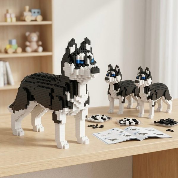 CMH-001_3.jpg Juego de Construcción de Microbloques Perro Husky – Set de 950 Piezas para Mayores de 14 Años
