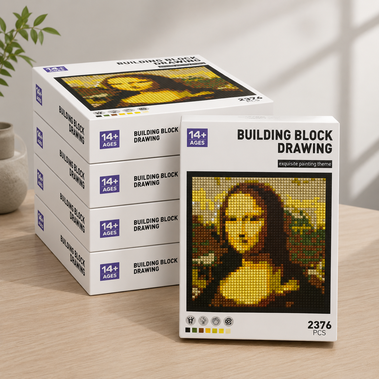 Construcción de la Mona Lisa con Bloques – Kit de 2.376 Piezas para Adultos y Coleccionistas
