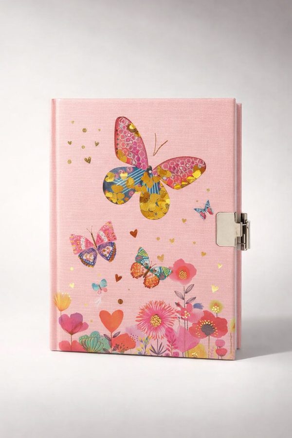 Diario Infantil con Candado de Mariposas – Cuaderno Secreto para Niños y Niñas