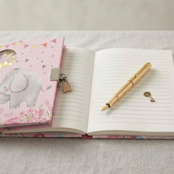 Diario Infantil con Candado de Elefante – Cuaderno Secreto para Niños y Niñas