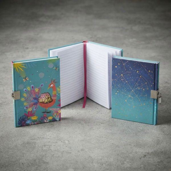 DICP-001_2.jpg Children's Peacock Lock Diary – Green Secret Journal with Lock and Keys