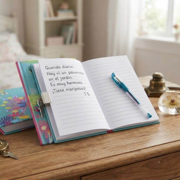 DICP-001_3.jpg Children's Peacock Lock Diary – Green Secret Journal with Lock and Keys