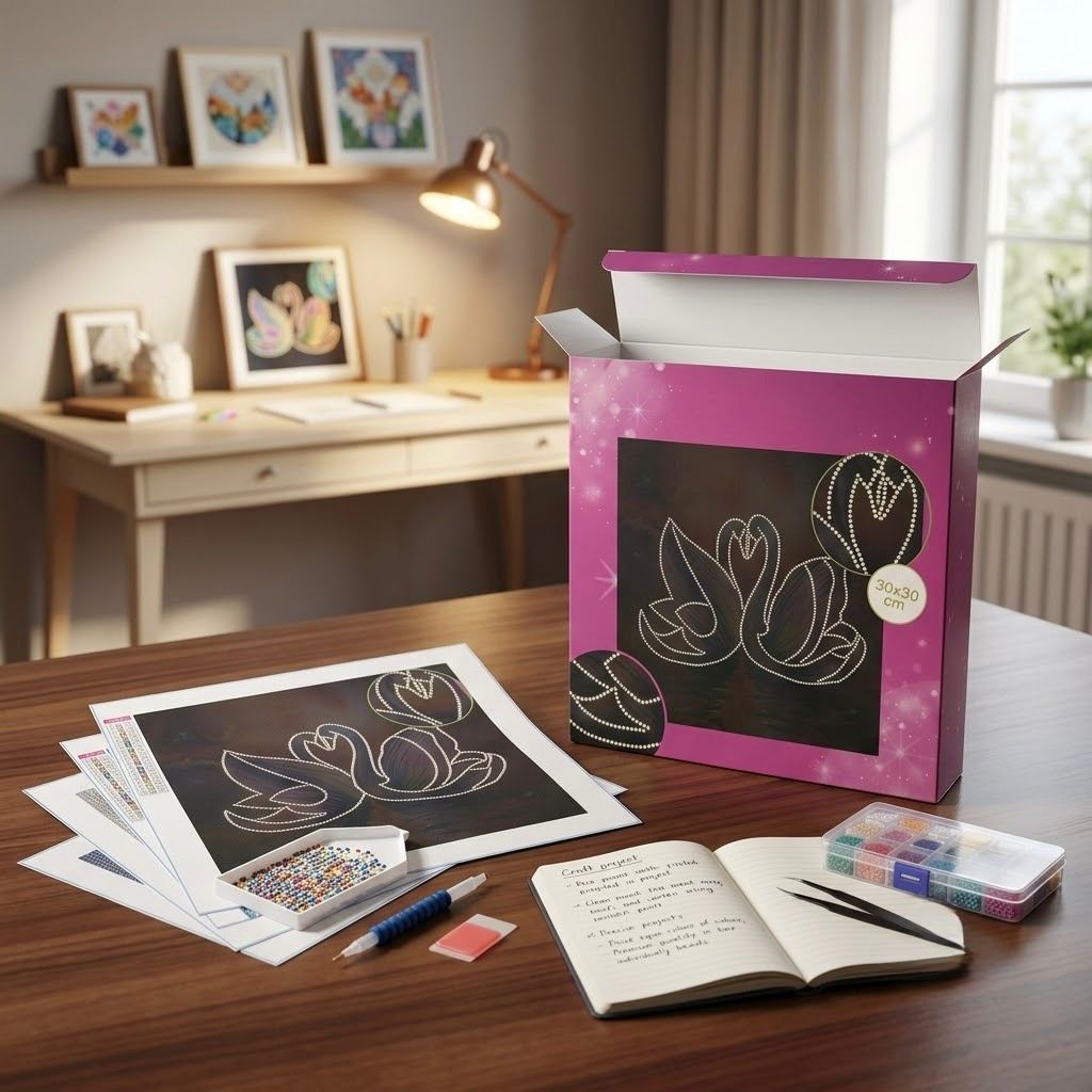 Kit Diamond Painting Glow in the Dark 30x30 cm – Pintura con Diamantes de Gemas Sintéticas