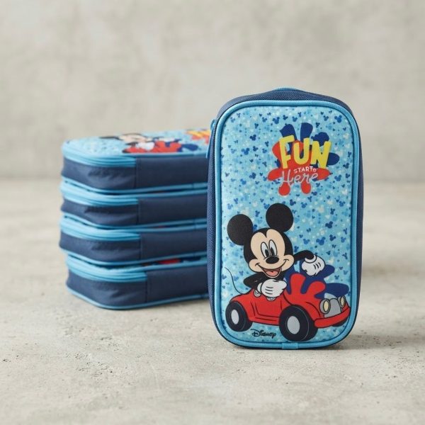 Estuche Escolar Mickey Mouse Grande con 1 Cremallera – Portatodo Rectangular para Colegio