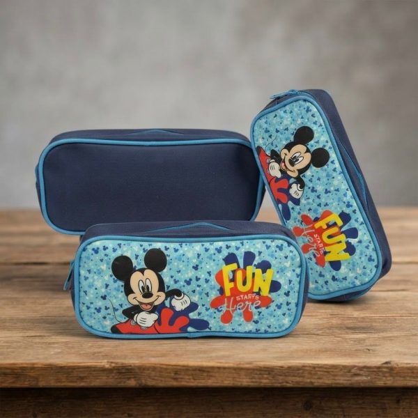 Large Mickey Mouse School Pencil Case – Rectangular Single Zip Pen Case