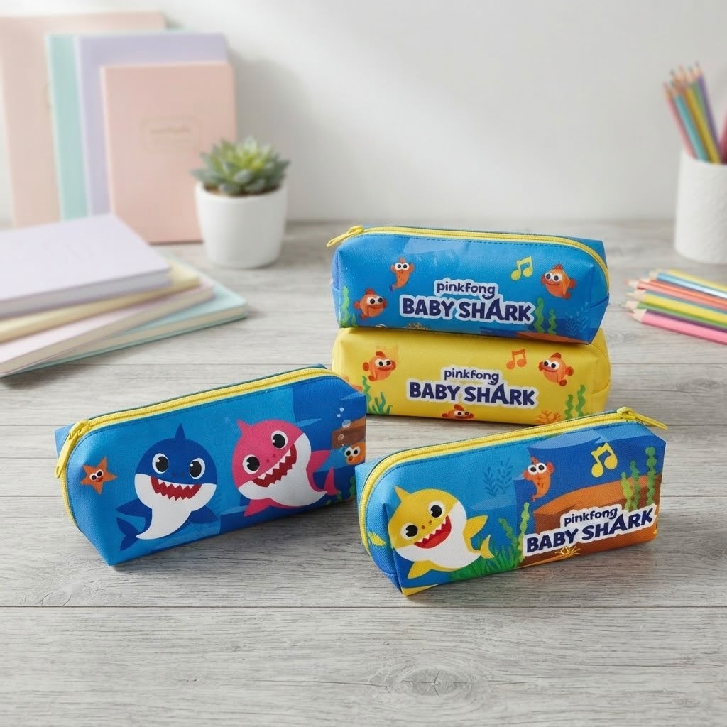 EESB-002_1.jpg Baby Shark Pencil Case – Kids' School Pen Case with Zip