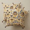 Funda de Cojín con Borlas y Estampados Decorativos | Flores y Diseños Geométricos
