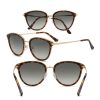 Gafas Redondas Animal Print con Montura Dorada
