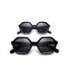 Gafas de Sol Hexagonales Negras con Cristal Negro | Diseño Moderno y Sofisticado
