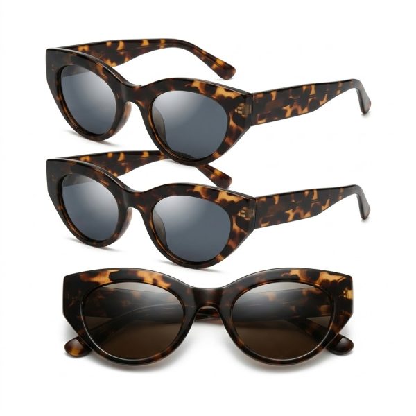 Gafas de Sol Ovaladas Animal Print Marrón con Marco Transparente y Cristal Marrón