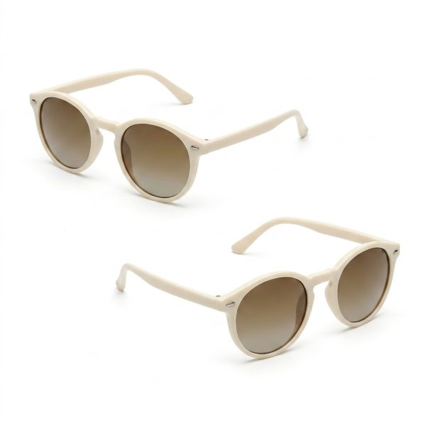 Gafas de Sol Blancas con Detalles Plateados | Estilo Moderno y Elegante