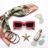 Gafas de Sol Rectangulares Rojas con Cristales Negros | Estilo Moderno y Atrevido