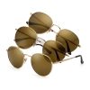 Gafas de Sol Redondas Tornasoladas con Patas Negras | Estilo Moderno y Original
