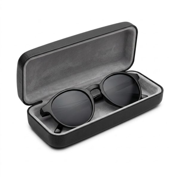 Gafas de Sol Redondas Negras de Plástico | Estilo Casual y Moderno