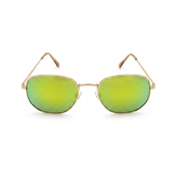 Gafas de Sol Tornasoladas Verdes con Patas Rosadas | Estilo Moderno y Original