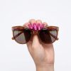 Gafas de Sol Redondas Transparentes Rosadas: Cristal Negro