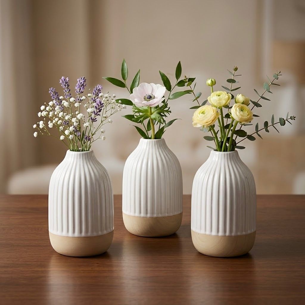 JDCBM-001_1.jpg Ceramic Vase in Cream and Beige Tones