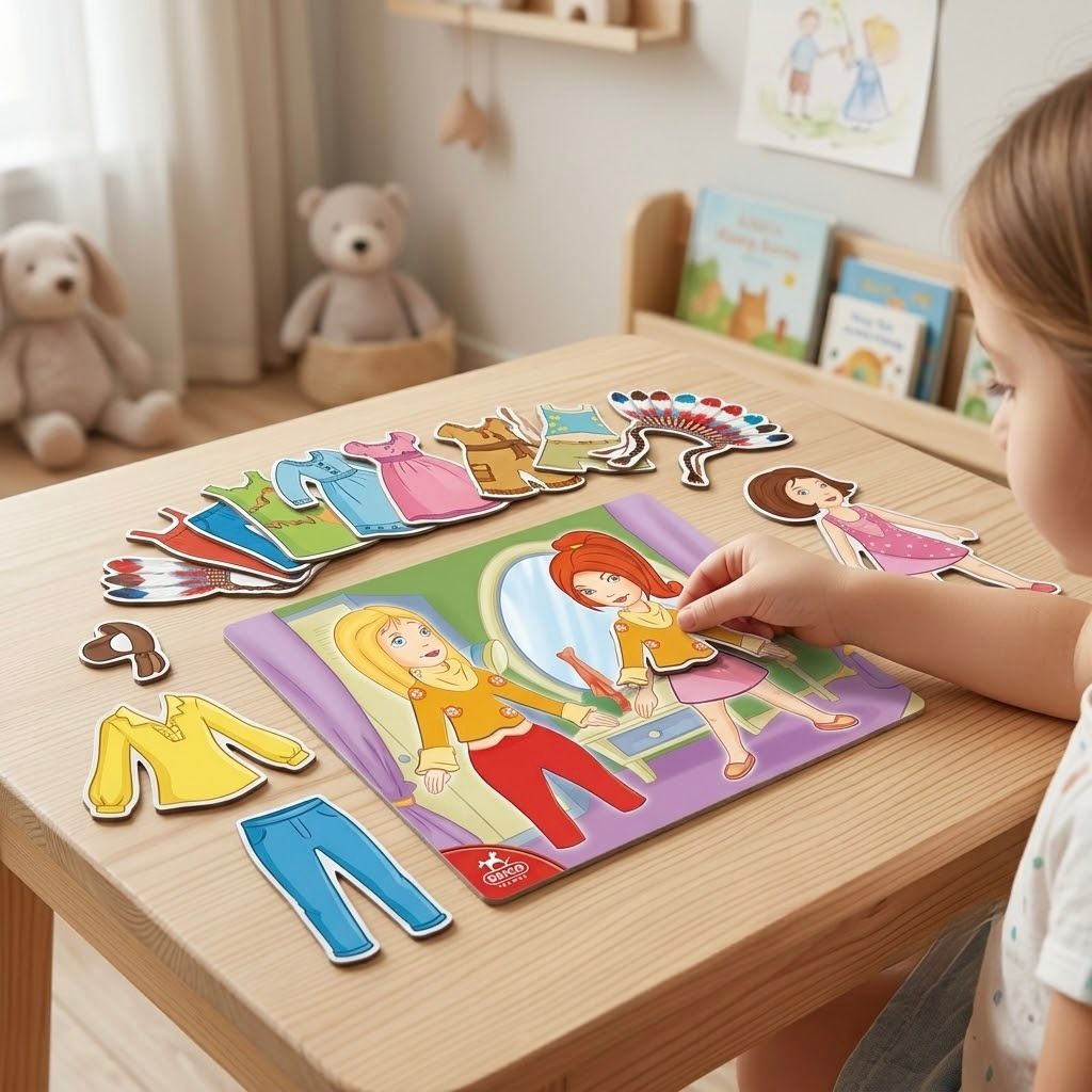 Juego Magnético Educativo para Vestir Figuras – Puzzle Creativo para Niños
