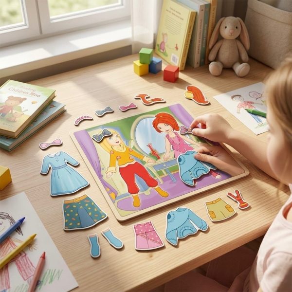 JMF-001_3.JPG Juego Magnético Educativo para Vestir Figuras – Puzzle Creativo para Niños