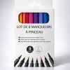 Lote 8 marcadores de pincel