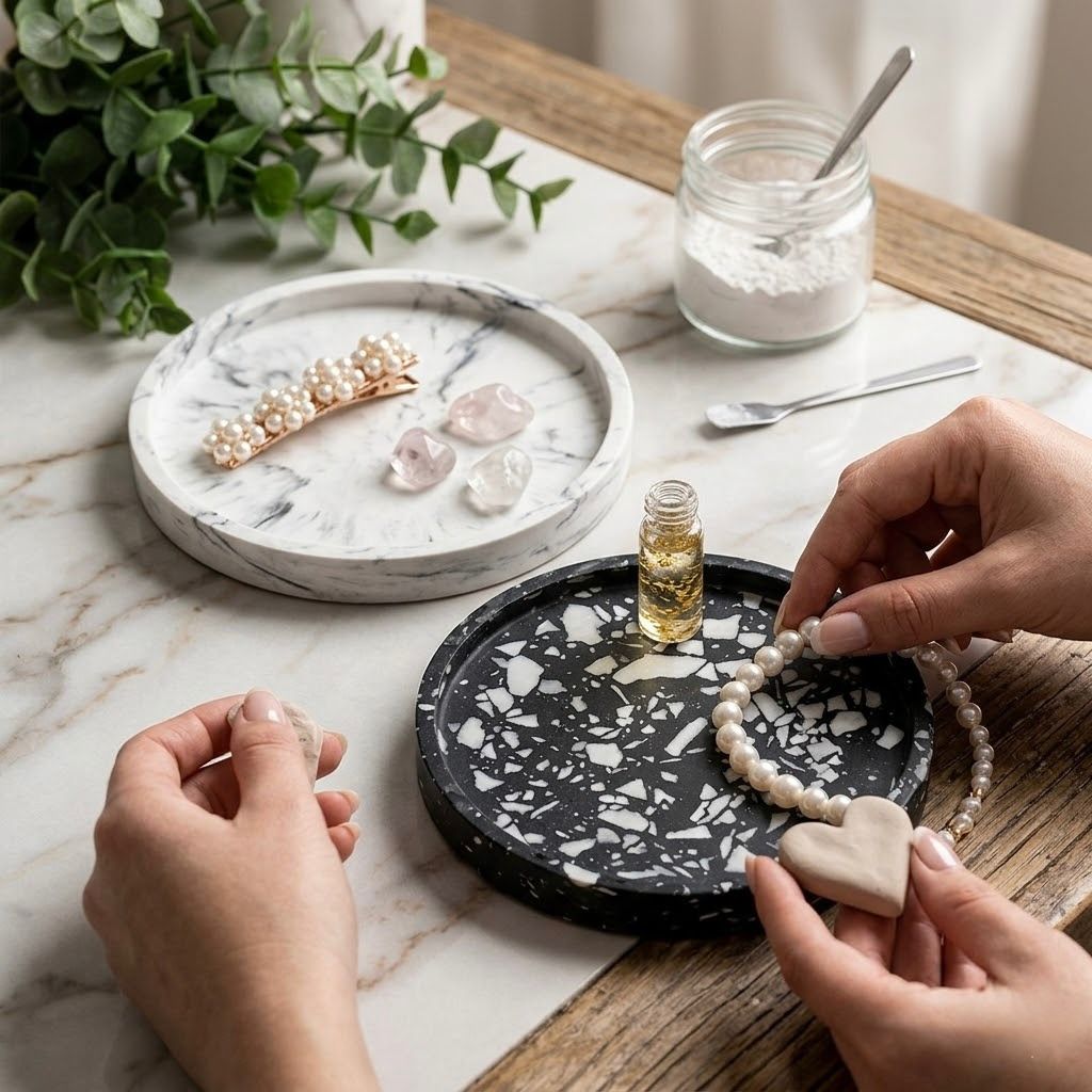 Plaster or Clay Modeling Kit for Decorative Trays and Candle Holders