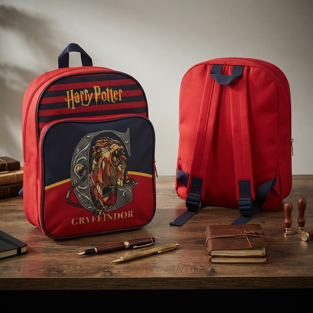 MIH-001_1.jpg Mochila Infantil Pequeña Harry Potter Gryffindor – Mochila para Guardería, Preescolar y Uso Diario