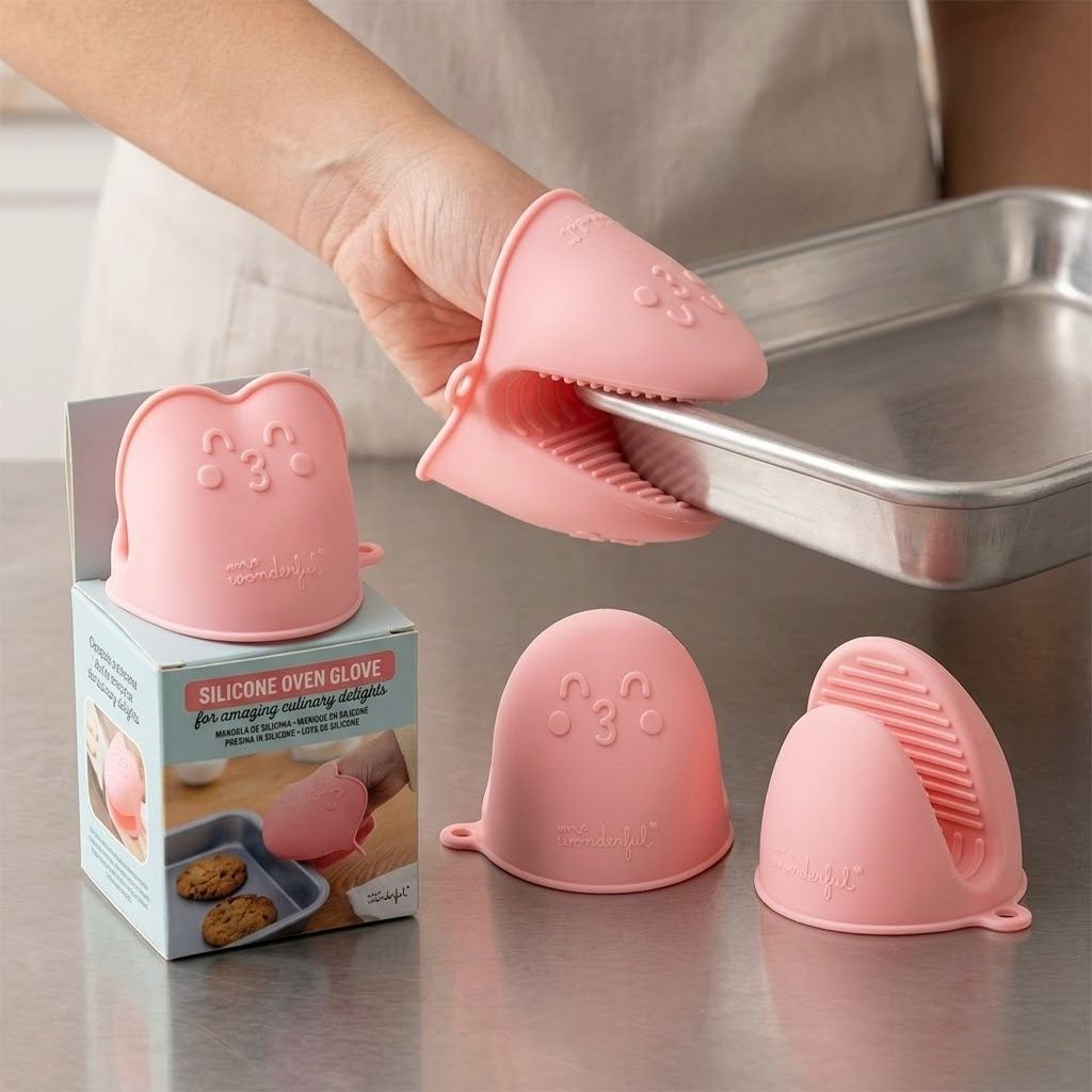 Manopla de Silicona para Horno Rosa | Protección y Comodidad en la Cocina