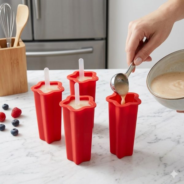 Set de Moldes de Silicona para Helados | Incluye 5 Moldes Reutilizables