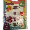 Pack 4 clips colores y dibujos