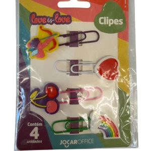 Pack 4 clips colores y dibujos