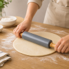 Gray Silicone Rolling Pin with Wooden Handles | Baking Essential