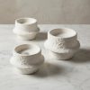PB-001_2.jpg Heavy White Ceramic Rustic Candle Holder