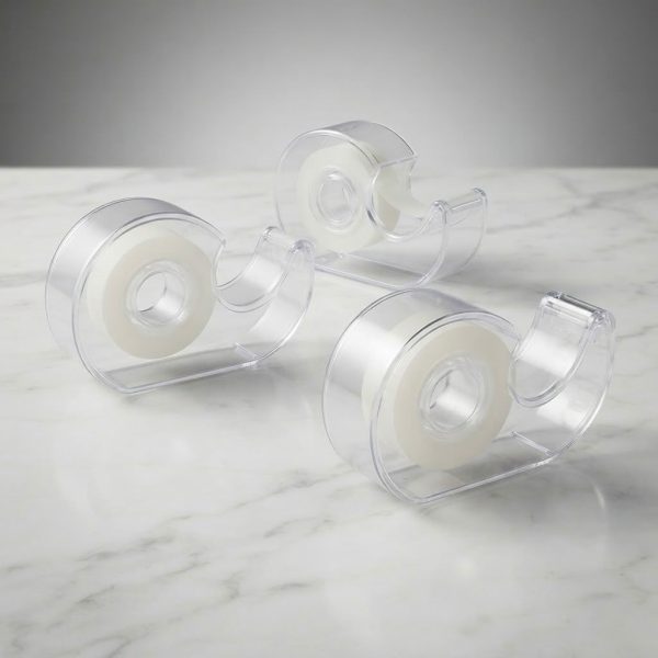 PCM3-001_3.jpg Transparent Adhesive Tape Pack with Dispenser & 3 Tape Rolls – Desktop Tape Holder for Office, School & Home