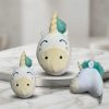 PCU-001_3.jpg Peluche cabeza de unicornio grande | Cojín decorativo blanco con pelo verde