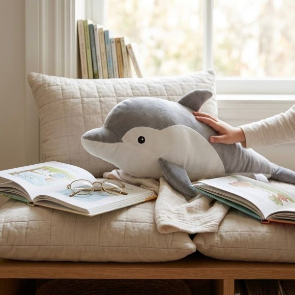 PD-001_3.jpg Dolphin Shaped Plush Toy | Soft and Adorable Stuffed Animal
