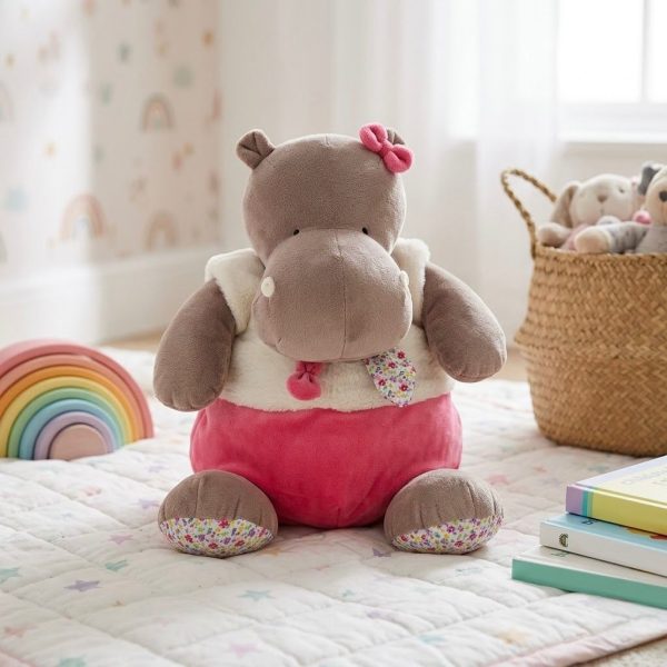 PHB-001_3.jpg Doudou de hipopótamo para bebé | Peluche de apego suave y reconfortante